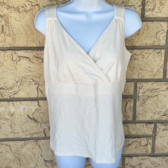 Talbots career work Top Blouse Casual Nice Off Withe Cream small Stretch - Picture 2 of 8